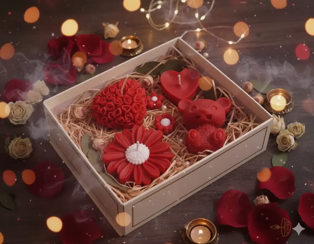 Daisy candle , Rose Heart, teddy , tea light heart candle | Decorative Candles for Wedding, Anniversary, Birthday return gifts, Valentine Day, Home Decoration & Special Events